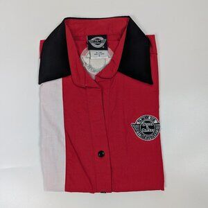 Steak N Shake Short Sleeve Uniform Shirt Button Up Bowling Style